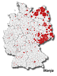 Verbreitung Manja in Deutschland