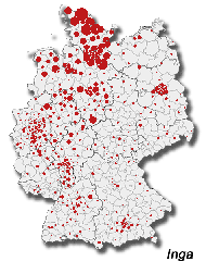 Verbreitung Inga in Deutschland